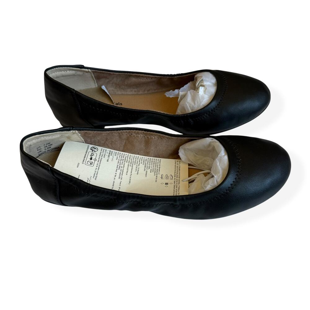 NEW Amazon Essentials Black Ballet Flats 7.5